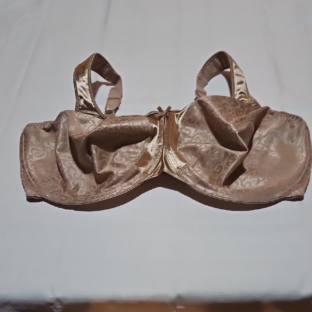 Bali Satin Tan Underwire Bra 42DDD Preowned
